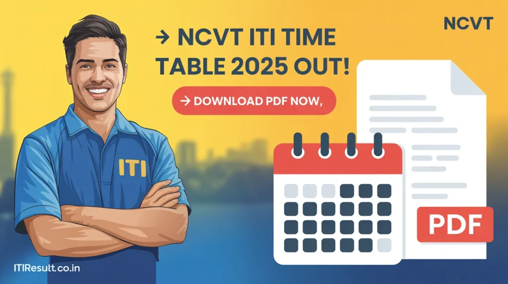 NCVT ITI Exam Time Table 2025: Session 2023-25,2024-26 Exam Date @ncvtmis.gov.in 1 NCVT ITI Time Table 2025 out – Download official exam schedule PDF now from ncvtmis.gov.in